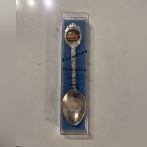 Vintage Canadiana Collection Silverplated Spoon with Red and Gold Emblem
